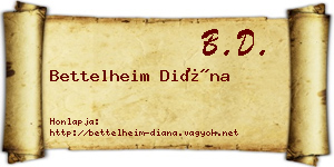Bettelheim Diána névjegykártya